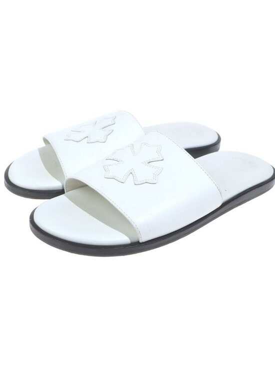 Chrome Hearts CH Slide Leather CH Plus Patch Sandals White main image 6